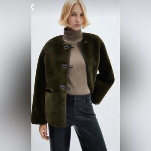 Mango faux fur jacket.